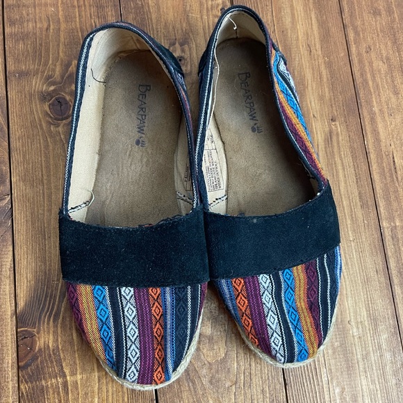 Bear Paw Espadrille style shoes colorful native print Womens size 7 - Picture 2 of 10